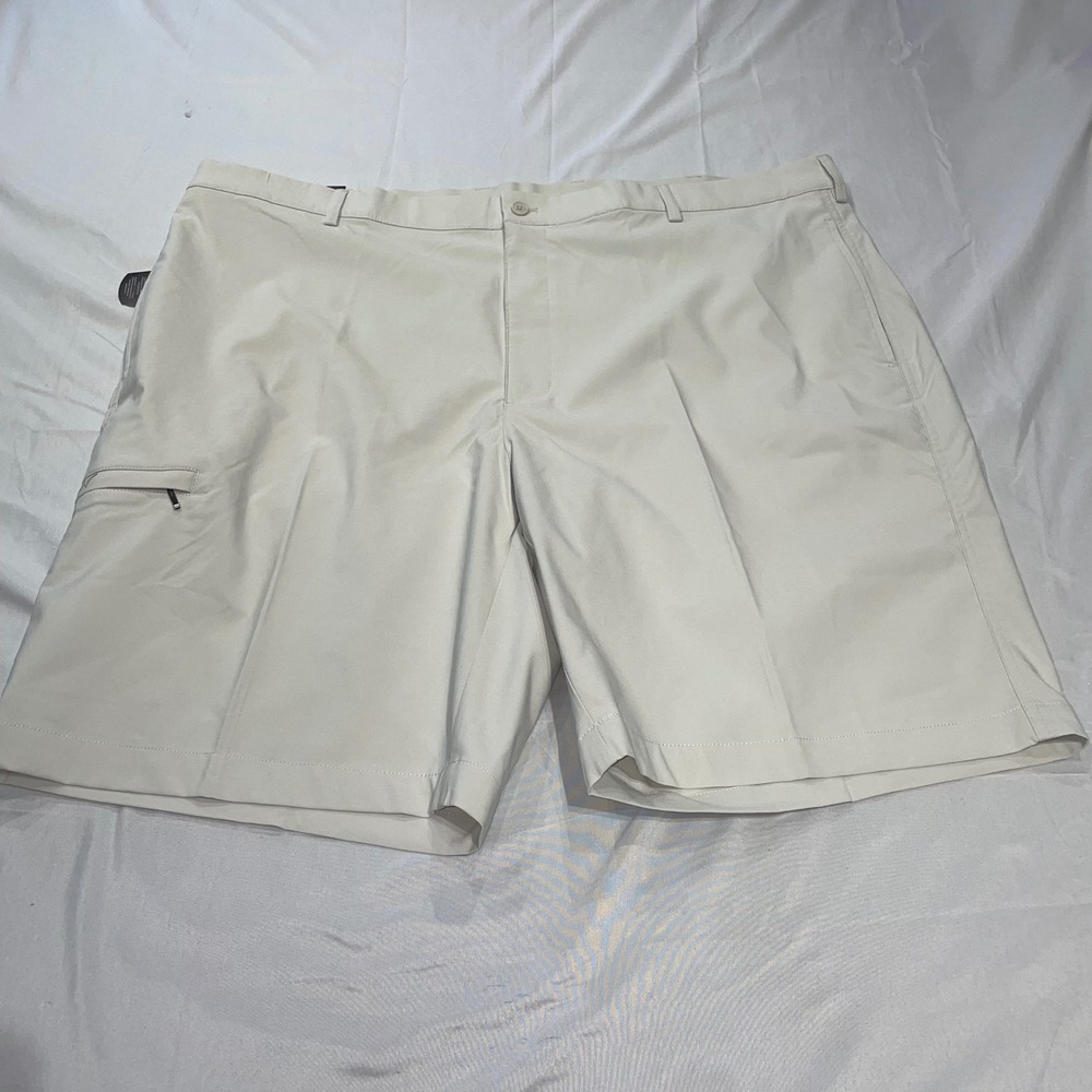 Greg Norman Mens Protek Performance Golf Shorts Beige Stone Size 44 NWT